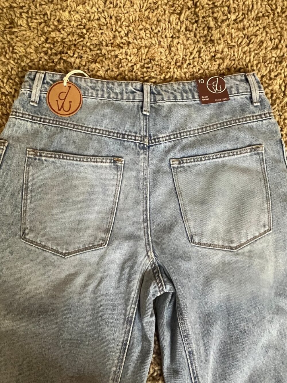 Driftwood Barbara Barrel Women's New Jeans with Floral Embroidery, Size 10 - Picture 7 of 15